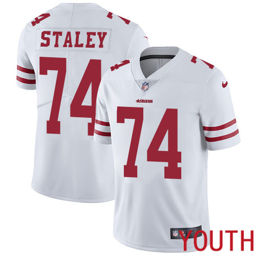 San Francisco 49ers Limited White Youth Joe Staley Road NFL Jersey #74 Vapor Untouchable->youth nfl jersey->Youth Jersey